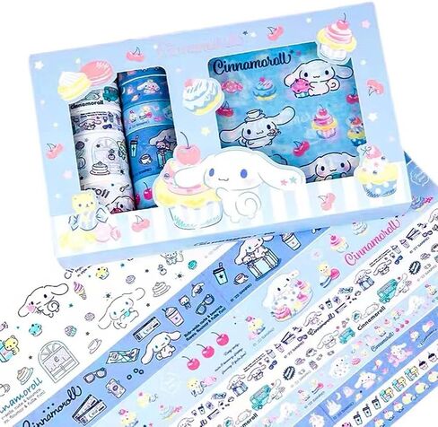 Kawaii Washi Tape Set - 10 Rolls + 10 PCS Stickers Anime Decorative Masking Tape for Kids DIY Gift, Scrapbook, Journaling, Party Decorations, Bullet Journals (Blue) in Saudi Arabia