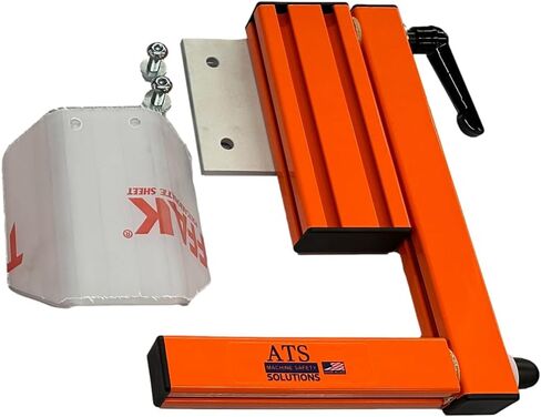 Vertical Band Saw Safety Guard, Small Model. Fits 14" & Under (Smaller Machines, except bench-top). Includes 5" tall polycarbonate shield. Part # VB-ES0 by ATS MACHINE SAFETY SOLUTIONS in Kuwait