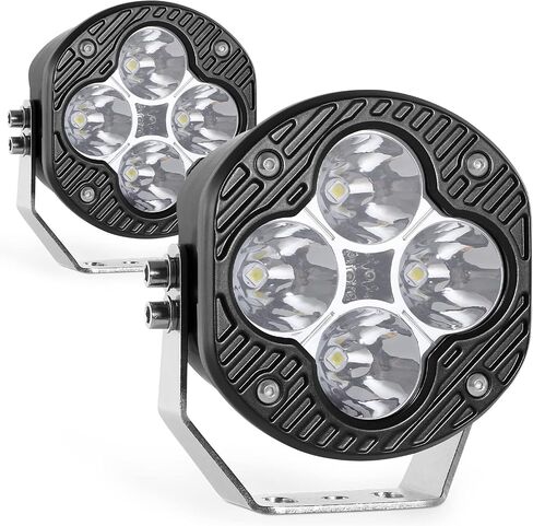 4.5 Inch White LED Light Pod, 60W 6000LM LED Work Light Spot Lights Cup Styles, Super Bright White Light for Trucks Off Roads SUVs Tractors Boats (2PCS) in Saudi Arabia