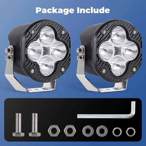 4.5 Inch White LED Light Pod, 60W 6000LM LED Work Light Spot Lights Cup Styles, Super Bright White Light for Trucks Off Roads SUVs Tractors Boats (2PCS) in Saudi Arabia