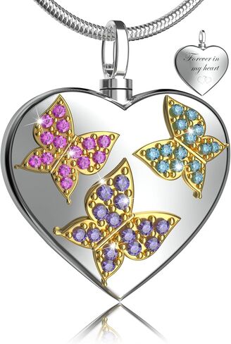 Fanery Sue Ashes Necklace Cremation Jewelry for Ashes, Memorial Urn Necklace for Ashes for Women - Sympathy Gift for Loss of Loved One in Saudi Arabia