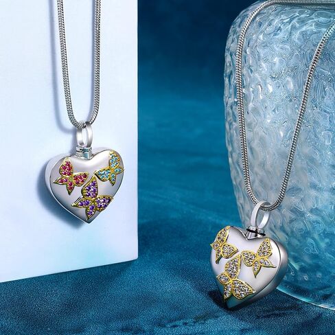 Fanery Sue Ashes Necklace Cremation Jewelry for Ashes, Memorial Urn Necklace for Ashes for Women - Sympathy Gift for Loss of Loved One in Saudi Arabia