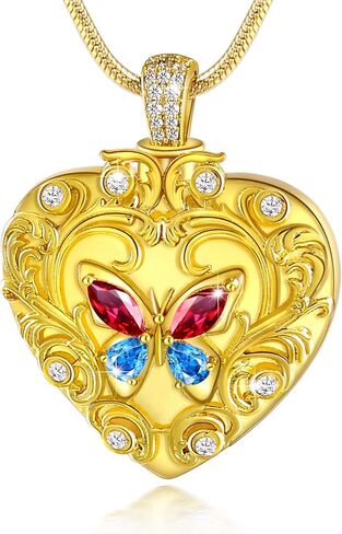 Fanery Sue Ashes Necklace Cremation Jewelry for Ashes, Memorial Urn Necklace for Ashes for Women - Sympathy Gift for Loss of Loved One in Saudi Arabia