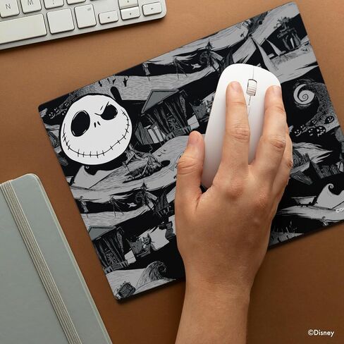 Tim Burtons The Nightmare Before Christmas Mouse Pad for Desk | 10.25 X 8.25 Inches Mousepads for Computers/Home/Office,More – Non-Slip Bottom + Spill Resistant Coating | Jack Skellington Gifts in Saudi Arabia