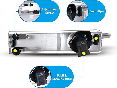 Fog Lights compatible for Scion XB 2003 2004 2005 2006 2007 Driver Passenger Lamps Assembly Replacement Amber Yellow in Saudi Arabia