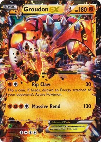 Pokemon - Groudon (85/160) - XY Primal Clash - Holo in Saudi Arabia