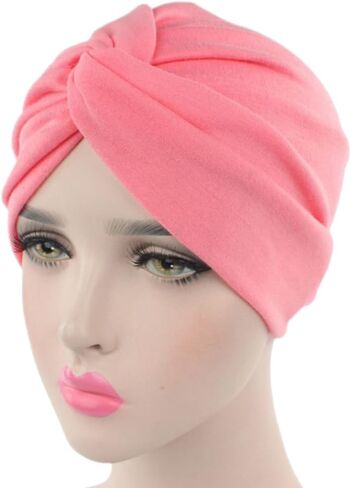 Decou Solid Color Clean Plain Twist Pleasted Hair Turban Cap in Saudi Arabia