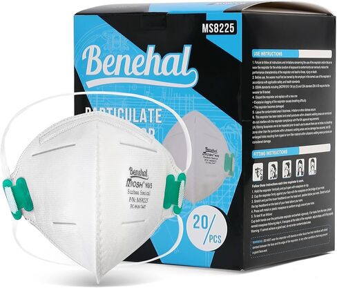 LotFancy N95 Mask, NIOSH Particulate Respirator, N95 Face Mask for Construction, Cleaning, Air Filter Mask for Dust Pollution in Saudi Arabia