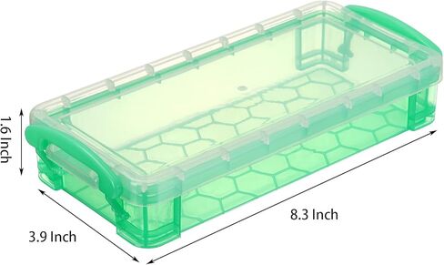 8 عبوات من علب الأقلام البلاستيكية من نيكونوم، صناديق مقلمة ذات سعة كبيرة، مقلمة للأطفال، صندوق تلوين مع غطاء محكم الإغلاق، منظم مستلزمات الأعمال الفنية، صندوق تخزين مستلزمات المكتب للفصول المدرسية in Kuwait