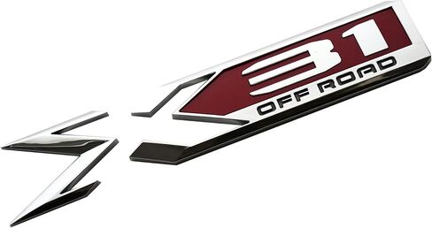 2pcs X31 Off Road Emblems 3D Rear Bodyside Badge Replacement for 2019-2022 GMC Sierra 1500 Genuine GM 84682662 (Chrome/Black) in Saudi Arabia