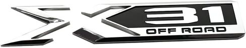 2pcs X31 Off Road Emblems 3D Rear Bodyside Badge Replacement for 2019-2022 GMC Sierra 1500 Genuine GM 84682662 (Chrome/Black) in Saudi Arabia