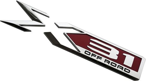 2pcs X31 Off Road Emblems 3D Rear Bodyside Badge Replacement for 2019-2022 GMC Sierra 1500 Genuine GM 84682662 (Chrome/Black) in Saudi Arabia