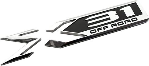 2pcs X31 Off Road Emblems 3D Rear Bodyside Badge Replacement for 2019-2022 GMC Sierra 1500 Genuine GM 84682662 (Chrome/Black) in Saudi Arabia