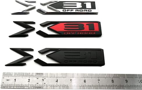 2pcs X31 Off Road Emblems 3D Rear Bodyside Badge Replacement for 2019-2022 GMC Sierra 1500 Genuine GM 84682662 (Chrome/Black) in Saudi Arabia