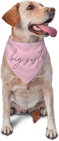 Promoted to Big Sister Dog Bandana Dog Bandana Gender Reveal Photo Props Accessories im Going to be Big Sister Pet Scarf (White) in Saudi Arabia