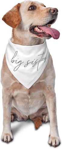 Promoted to Big Sister Dog Bandana Dog Bandana Gender Reveal Photo Props Accessories im Going to be Big Sister Pet Scarf (White) in Saudi Arabia