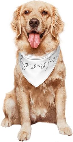 Promoted to Big Sister Dog Bandana Dog Bandana Gender Reveal Photo Props Accessories im Going to be Big Sister Pet Scarf (White) in Saudi Arabia