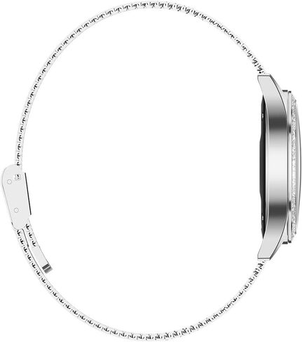 ساعة ذكية ذكية تعمل باللمس للسيدات KW20 مع أحجار الراين المبهرة، IP68 مقاومة للماء، بلوتوث | مراقب النوم ومعدل ضربات القلب، عداد الخطى، تذكير فسيولوجي، كاميرا| ساعة ذكية للنساء (فضي) in Kuwait