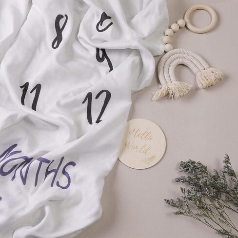 Baby Swaddle Blankets Set with Matching Hat and Drool Cloth Organic Cotton Muslin Blanket Soft Newborn Wrap Receive Blanket Photography Prop Large 47 * 47 Shower Gifts for Boys Girls (Flowers) in Saudi Arabia