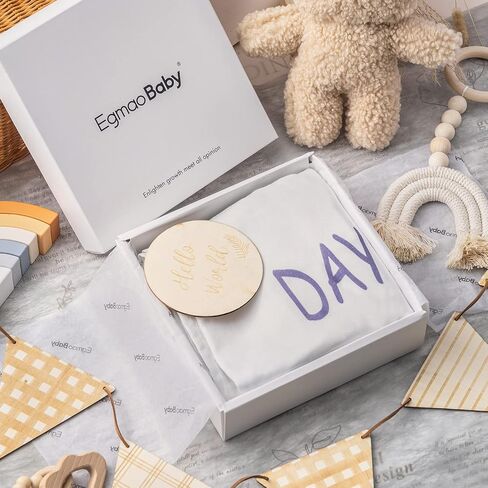 Baby Swaddle Blankets Set with Matching Hat and Drool Cloth Organic Cotton Muslin Blanket Soft Newborn Wrap Receive Blanket Photography Prop Large 47 * 47 Shower Gifts for Boys Girls (Flowers) in Saudi Arabia
