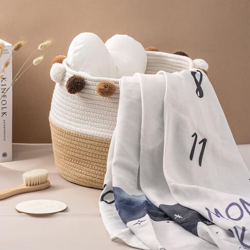 Baby Swaddle Blankets Set with Matching Hat and Drool Cloth Organic Cotton Muslin Blanket Soft Newborn Wrap Receive Blanket Photography Prop Large 47 * 47 Shower Gifts for Boys Girls (Flowers) in Saudi Arabia