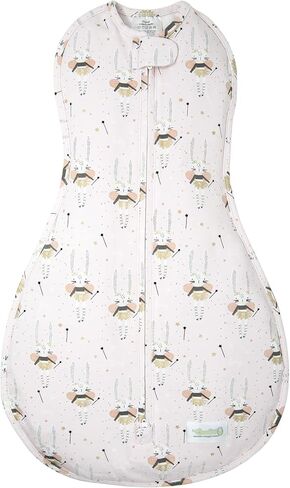 Woombie Original Baby Swaddling Blanket - Soothing, Cotton Baby Swaddle - Wearable Baby Blanket, Fairy Bunnies, 5-13 lbs in Saudi Arabia