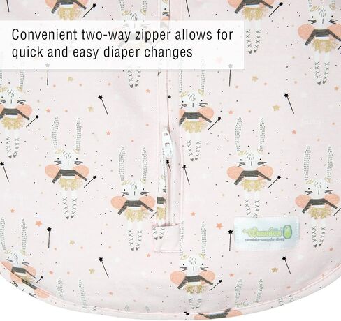 Woombie Original Baby Swaddling Blanket - Soothing, Cotton Baby Swaddle - Wearable Baby Blanket, Fairy Bunnies, 5-13 lbs in Saudi Arabia