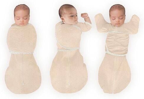 SwaddleDesigns 6-Way Omni Swaddle Sack for Newborn with Wrap & Arms Up Sleeves & Mitten Cuffs, Easy Swaddle Transition, Better Sleep for Baby Boys & Girls, Heathered Gray, Swaddle Love, Small in Saudi Arabia
