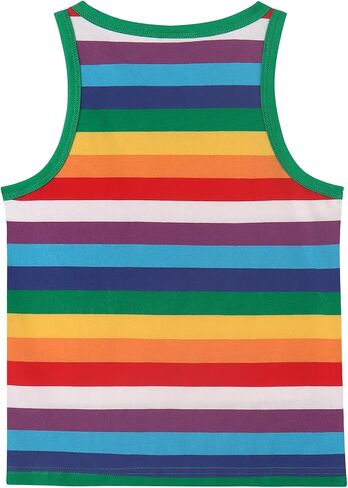 Spring&Gege Boys Striped Tank Tops Summer Sleeveless Cotton T Shirt (4-12 Years) in Saudi Arabia