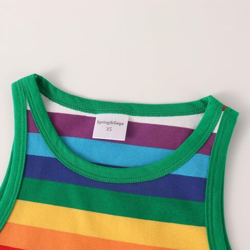 Spring&Gege Boys Striped Tank Tops Summer Sleeveless Cotton T Shirt (4-12 Years) in Saudi Arabia