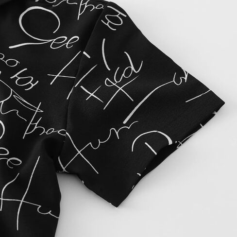 قميص للأولاد بأكمام قصيرة وأزرار سفلية، قميص علوي خفيف الوزن كاجوال بطباعة صيفية in Kuwait