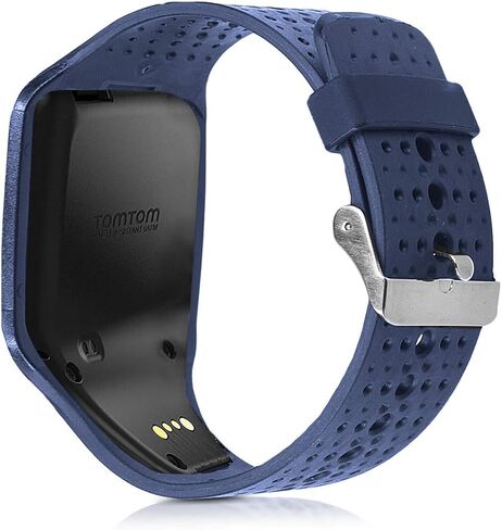 kwmobile Strap Compatible with TomTom Runner 1 / Multi-Sport Strap - Replacement Silicone Watch Band - Black in Saudi Arabia