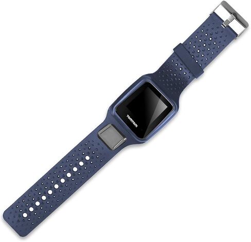 kwmobile Strap Compatible with TomTom Runner 1 / Multi-Sport Strap - Replacement Silicone Watch Band - Black in Saudi Arabia