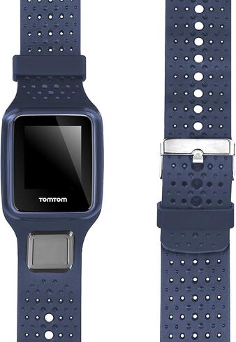 kwmobile Strap Compatible with TomTom Runner 1 / Multi-Sport Strap - Replacement Silicone Watch Band - Black in Saudi Arabia