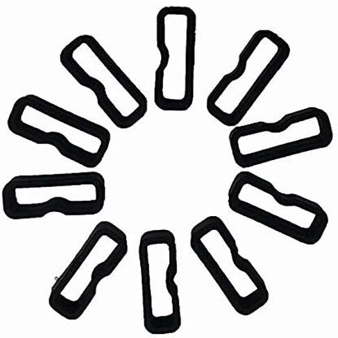 حلقات تثبيت متوافقة مع Fitbit ACE 2/ Inspire/Inspire HR Bands (عبوة من 11) حامل حلقة أمان، حلقات تثبيت ثابتة غير قابلة للانزلاق من السيليكون لأساور المعصم ACE 2، أسود in Saudi Arabia