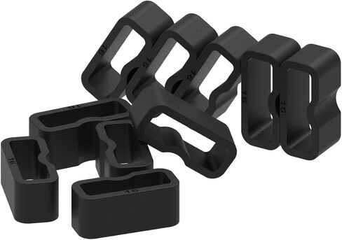 حلقات تثبيت متوافقة مع Fitbit ACE 2/ Inspire/Inspire HR Bands (عبوة من 11) حامل حلقة أمان، حلقات تثبيت ثابتة غير قابلة للانزلاق من السيليكون لأساور المعصم ACE 2، أسود in Saudi Arabia