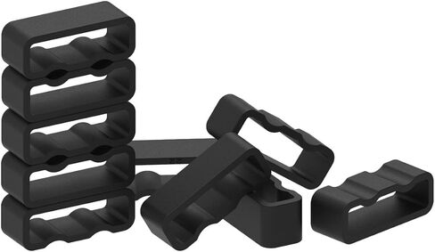 حلقات تثبيت متوافقة مع Fitbit ACE 2/ Inspire/Inspire HR Bands (عبوة من 11) حامل حلقة أمان، حلقات تثبيت ثابتة غير قابلة للانزلاق من السيليكون لأساور المعصم ACE 2، أسود in Saudi Arabia