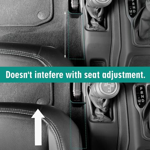 JL JLU JT Gear Shift Organizer، صندوق منظم تخزين ناقل الحركة في وحدة التحكم المركزية متوافق مع 2018-2024 Jeep Wrangler JL JT Gladiator، ملحقات داخلية لعلبة جانبية لوحدة التحكم - ليس لـ JK in Saudi Arabia