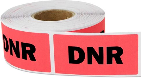 300 DNR Label Stickers, 1 x 2 Inch Do Not Resuscitate Sticker Chart Medication DNR Prescription Labels Veterinary Medical Pharmacy File Folder Medical Rx Vet Tech - 1 Pack of 300 Labels in Saudi Arabia