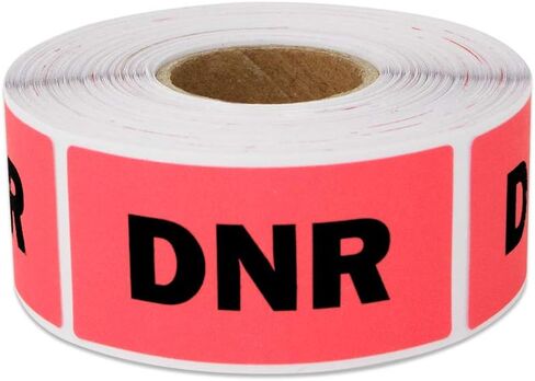 300 DNR Label Stickers, 1 x 2 Inch Do Not Resuscitate Sticker Chart Medication DNR Prescription Labels Veterinary Medical Pharmacy File Folder Medical Rx Vet Tech - 1 Pack of 300 Labels in Saudi Arabia