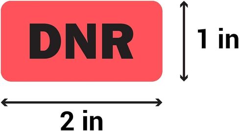 300 DNR Label Stickers, 1 x 2 Inch Do Not Resuscitate Sticker Chart Medication DNR Prescription Labels Veterinary Medical Pharmacy File Folder Medical Rx Vet Tech - 1 Pack of 300 Labels in Saudi Arabia