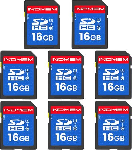 INDMEM SD Card 4GB, 8 Packs Class 4 4GB Flash Memory Card MLC Standard Secure Digital Cards Camera Card in Kuwait