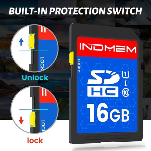 INDMEM SD Card 4GB, 8 Packs Class 4 4GB Flash Memory Card MLC Standard Secure Digital Cards Camera Card in Kuwait