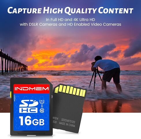 INDMEM SD Card 4GB, 8 Packs Class 4 4GB Flash Memory Card MLC Standard Secure Digital Cards Camera Card in Kuwait