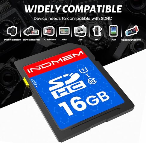 INDMEM SD Card 4GB, 8 Packs Class 4 4GB Flash Memory Card MLC Standard Secure Digital Cards Camera Card in Kuwait