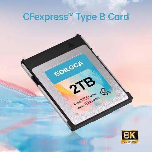 EF5 2TB CFexpress Type B Memory Card R: 1700MB/s W: 1500MB/s Capture RAW 8K and 4K HD Videos in Saudi Arabia