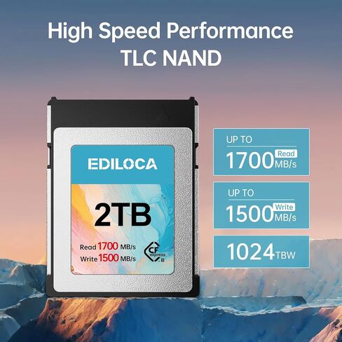 EF5 2TB CFexpress Type B Memory Card R: 1700MB/s W: 1500MB/s Capture RAW 8K and 4K HD Videos in Saudi Arabia