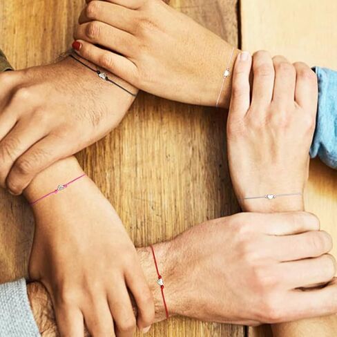 5 Pack Pooh Piglet Quotes Idea Present Friendship String Bracelet for Family Best Friend Big Sister Inspirational Christmas Thank You Gifts in Saudi Arabia