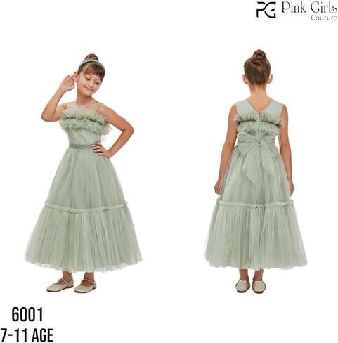 Lace Sleeveless Vintage Special Occasion Dresses Princess Wedding Party Dresses for Girls in Saudi Arabia