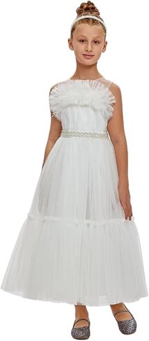 Lace Sleeveless Vintage Special Occasion Dresses Princess Wedding Party Dresses for Girls in Saudi Arabia